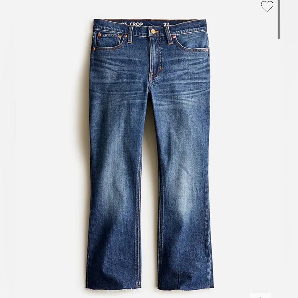 NWT J. Crew 9" mid-rise demi-boot crop jean // Lantern wash // sz29